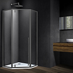 Душевой уголок Vincea Penta VSP 100*100*195 профиль вороненая сталь без поддона Душевой уголок Vincea Penta VSP 100*100*195 профиль вороненая сталь без поддона