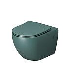 Подвесной унитаз Grossman Color GR-4411OLMS 36,5*55 зеленый матовый безободковый с крышкой-сиденьем микролифт Slim Подвесной унитаз Grossman Color GR-4411OLMS 36,5*55 зеленый матовый безободковый с крышкой-сиденьем микролифт Slim