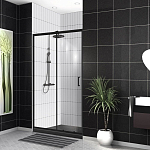 Душевая дверь в нишу BelBagno UNO-195-BF-1-130-C-NERO 130*195 L/R стекло прозрачное без поддона Душевая дверь в нишу BelBagno UNO-195-BF-1-130-C-NERO 130*195 L/R стекло прозрачное без поддона