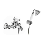 Смеситель Bravat Art F675109C-B для ванны и душа белый/хром Смеситель Bravat Art F675109C-B для ванны и душа белый/хром
