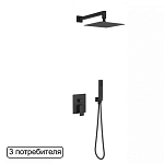 Душевой комплект Excellent Keria AREX.SET.2047BL скрытый монтаж черный матовый Душевой комплект Excellent Keria AREX.SET.2047BL скрытый монтаж черный матовый