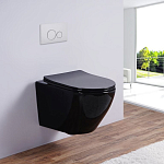 Подвесной унитаз Esbano Azalea 36,5*48 Black безободковый с крышкой-сиденьем микролифт Slim Подвесной унитаз Esbano Azalea 36,5*48 Black безободковый с крышкой-сиденьем микролифт Slim