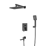Душевой комплект Cezares Slider SLIDER-VDSET-NOP с изливом черный матовый Душевой комплект Cezares Slider SLIDER-VDSET-NOP с изливом черный матовый