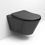 Подвесной унитаз Logan L3W(Black) AVVA 33,5х53 черный безободковый Подвесной унитаз Logan L3W(Black) AVVA 33,5х53 черный безободковый