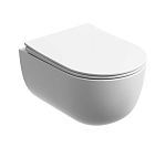 Подвесной унитаз Ceramicanova Modena 35,5*49 белый матовый безободковый с крышкой-сиденьем микролифт Slim Подвесной унитаз Ceramicanova Modena 35,5*49 белый матовый безободковый с крышкой-сиденьем микролифт Slim