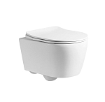 Подвесной унитаз Ceruttispa Sella PP 36,5*48,5 безободковый, тонкая крышка ABS с микролифтом, быстросъемная Подвесной унитаз Ceruttispa Sella PP 36,5*48,5 безободковый, тонкая крышка ABS с микролифтом, быстросъемная