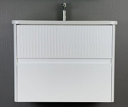 Тумба под раковину Alavann Wave 80 белый глянец