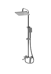 Душевая стойка Knotlor Muse KN-62/GM с изливом вороненая сталь