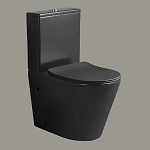 Унитаз-компакт Ceruttispa Sella MB 37*60,5 черный матовый, безободковый с крышкой-сиденьем микролифт Slim Унитаз-компакт Ceruttispa Sella MB 37*60,5 черный матовый, безободковый с крышкой-сиденьем микролифт Slim