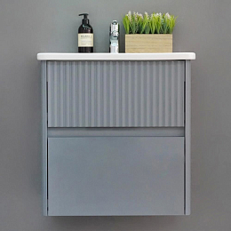 Тумба под раковину Alavann Wave 60 голубой деним