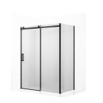 Душевой уголок Ambassador Benefit 19021205HB-80HB 160*80*200 L/R черный матовый без поддона