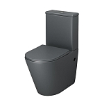 Унитаз-компакт Grossman Color GR-4480GMS 36,5*62 серый матовый безободковый с крышкой-сиденьем микролифт Slim Унитаз-компакт Grossman Color GR-4480GMS 36,5*62 серый матовый безободковый с крышкой-сиденьем микролифт Slim