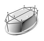 Каркас Vayer Beta 194х100 (приобретается в комплекте с ванной) Каркас Vayer Beta 194х100 (приобретается в комплекте с ванной)