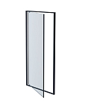 Душевая дверь в нишу Aquatek AQ ARI PI 10020BL 100*200 L/R распашная, профиль черный, стекло прозрачное без поддона