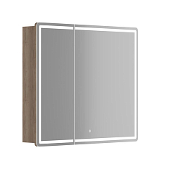Зеркало-шкаф Sancos Mirror 89*74 с Led подсветкой дуб галифакс натуральный Зеркало-шкаф Sancos Mirror 89*74 с Led подсветкой дуб галифакс натуральный