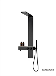 Душевая панель Ceruttispa Barbaria B CT9657 черный с изливом Душевая панель Ceruttispa Barbaria B CT9657 черный с изливом