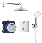 Душевой комплект Grohe Grohtherm Tempesta 34729000 с термостатом скрытый монтаж хром Душевой комплект Grohe Grohtherm Tempesta 34729000 с термостатом скрытый монтаж хром