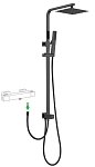 Душевая стойка Allen Brau Infinity 5.21031-31 без смесителя, верх.+ ручн.душ, черный матовый Душевая стойка Allen Brau Infinity 5.21031-31 без смесителя, верх.+ ручн.душ, черный матовый