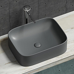 Накладная раковина Ceramicanova Element 50,5*38 темный антрацит матовый Накладная раковина Ceramicanova Element 50,5*38 темный антрацит матовый