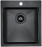 Кухонная мойка Paulmark Neckar PM804551-GM 45*51 вороненая сталь