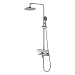 Душевая стойка Lemark Tropic LM7010C с термостатом и изливом хром/белый