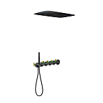 Душевой комплект Timo Saona SX-2319/03SM с термостатом и Led-подсветкой черный матовый Душевой комплект Timo Saona SX-2319/03SM с термостатом и Led-подсветкой черный матовый