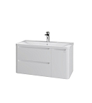 Тумба под раковину Grossman Адель 100 белый глянец подвесная