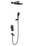 Душевой комплект Timo Helmi SX-4099/03SM с изливом черный матовый Душевой комплект Timo Helmi SX-4099/03SM с изливом черный матовый