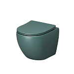 Подвесной унитаз Grossman Color GR-4455OLMS 36*48,5 зеленый матовый безободковый с крышкой-сиденьем Slim Подвесной унитаз Grossman Color GR-4455OLMS 36*48,5 зеленый матовый безободковый с крышкой-сиденьем Slim