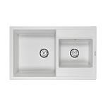Кухонная мойка Paulmark Tandem PM238250-WH82*50 белая Кухонная мойка Paulmark Tandem PM238250-WH82*50 белая