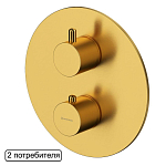 Термостат Whitecross Y Brushed Gold Y1236GLB для ванны и душа скрытый монтаж брашированное золото Термостат Whitecross Y Brushed Gold Y1236GLB для ванны и душа скрытый монтаж брашированное золото