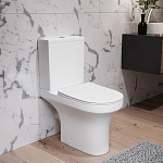 Унитаз-компакт Damixa Skyline 37,5*62,5 безободковый с крышкой-сиденьем микролифт Slim Унитаз-компакт Damixa Skyline 37,5*62,5 безободковый с крышкой-сиденьем микролифт Slim