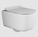 Подвесной унитаз Ceramicanova New Day Rimless 35*51 безободковый с крышкой-сиденьем микролифт Slim Подвесной унитаз Ceramicanova New Day Rimless 35*51 безободковый с крышкой-сиденьем микролифт Slim
