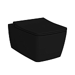 Подвесной унитаз Vitra Metropole 36*56 безободковый черный матовый Подвесной унитаз Vitra Metropole 36*56 безободковый черный матовый
