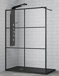 Душевая перегородка RGW Walk-in WA-11-B 100*200 профиль черный без поддона