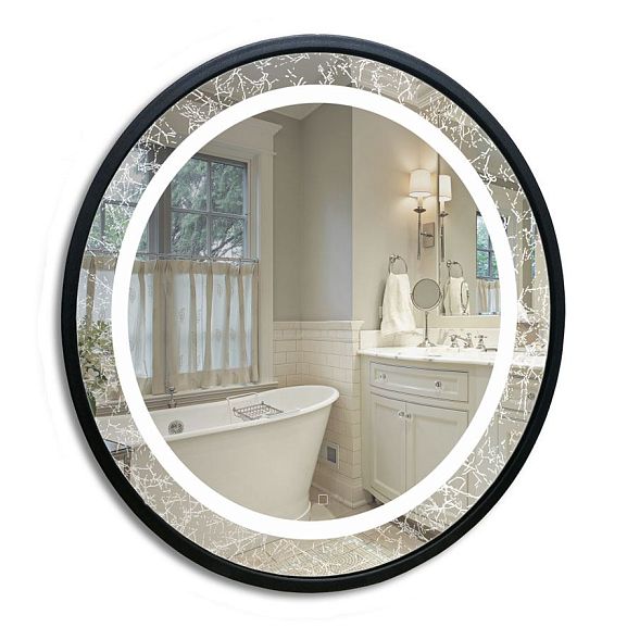 Зеркало Silver Mirrors Лаго лофт 82 с Led-подсветкой сенсорный выключатель черное