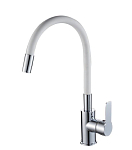 Смеситель Rush Siple SI7335-60White для кухни с гибким изливом белый Смеситель Rush Siple SI7335-60White для кухни с гибким изливом белый