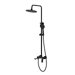 Душевая стойка Haiba HB24816-7 с изливом черная матовая Душевая стойка Haiba HB24816-7 с изливом черная матовая