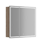 Зеркало-шкаф Sancos Mirror 89*74 с Led подсветкой дуб галифакс натуральный