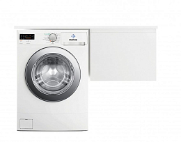 Тумба с раковиной Эстет Dallas Luxe 110 белая/на выбор R под стиральную машину 1 ящик