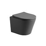 Подвесной унитаз Vincea Piatti 36,5*49 безободковый антрацит матовый с крышкой-сиденьем микролифт Slim Подвесной унитаз Vincea Piatti 36,5*49 безободковый антрацит матовый с крышкой-сиденьем микролифт Slim