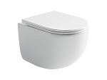 Подвесной унитаз Ceramicanova Up 36*49,5 безободковый с крышкой-сиденьем микролифт Slim Подвесной унитаз Ceramicanova Up 36*49,5 безободковый с крышкой-сиденьем микролифт Slim