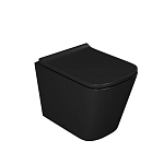 Подвесной унитаз D&K Berlin DT1436025 34*49 безободковый с крышкой-сиденьем микролифт черный матовый Подвесной унитаз D&K Berlin DT1436025 34*49 безободковый с крышкой-сиденьем микролифт черный матовый