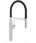 Смеситель Grohe Essence+ 30294000 для кухни гибкий излив хром/черный Смеситель Grohe Essence+ 30294000 для кухни гибкий излив хром/черный