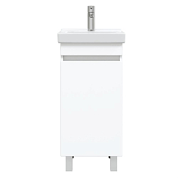 Тумба с раковиной Onika Милтон Квадро 40 белый глянец