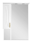 Зеркало-шкаф Misty Амбра 80 L белый с подсветкой Зеркало-шкаф Misty Амбра 80 L белый с подсветкой