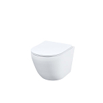 Подвесной унитаз Iddis Blanco Q BLQNDSEI25 36,5*49,5 безободковый с системой смыва "Торнадо" и крышкой-сиденьем микролифт Подвесной унитаз Iddis Blanco Q BLQNDSEI25 36,5*49,5 безободковый с системой смыва "Торнадо" и крышкой-сиденьем микролифт