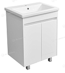 Тумба с раковиной Stella Polar Фаворита 60 белый глянец Тумба с раковиной Stella Polar Фаворита 60 белый глянец