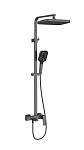 Душевая стойка Vincea Cube VSFS-4C12GM с изливом вороненая сталь Душевая стойка Vincea Cube VSFS-4C12GM с изливом вороненая сталь